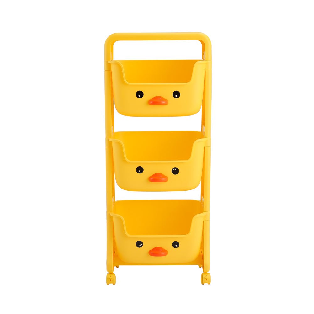 Three-layer Small Yellow Duck Storage Shelf