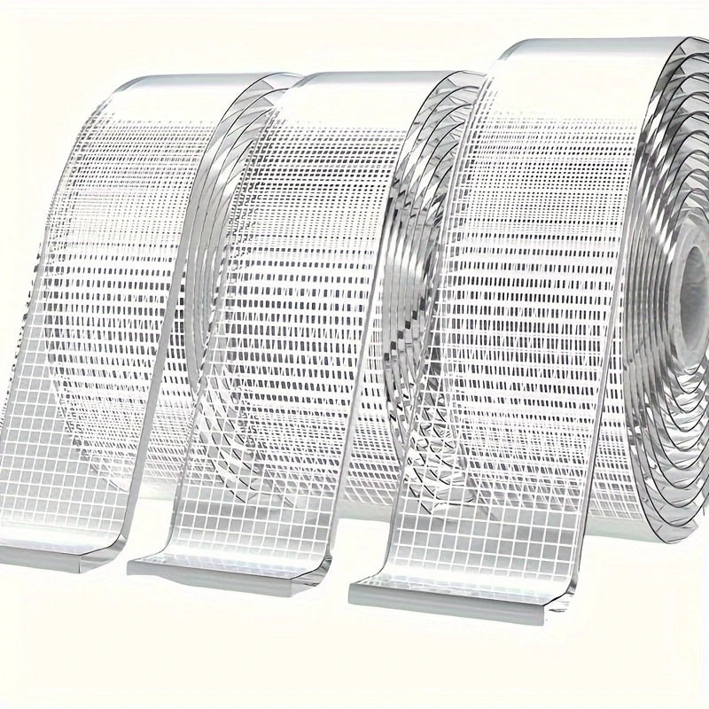 Super Strong Double-Sided Nano Tape - Clear Removable, Waterproof PET Adhesive .