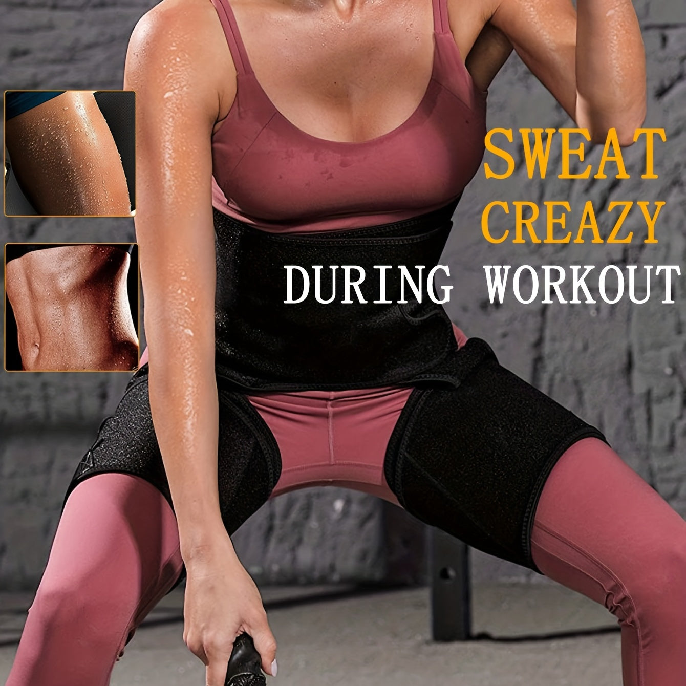 [3in 1 Thigh Trimmer] Waist Trainer for Women | 3in 1 | Thigh Trimmer | Sauna Sweat for Workout