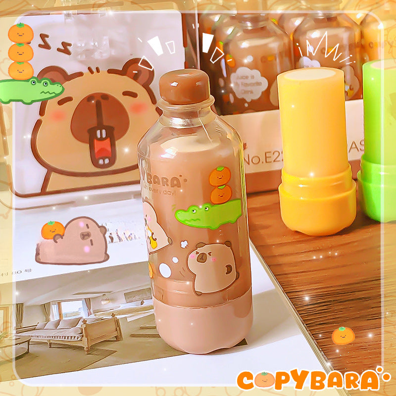 [Cute Bear Erasers] 3pcs Cute Bear-Themed Drink Bottle Erasers | High-Quality Thermoplastic Rubber, Vibrant Juice-Shaped Design, Random Color Selection, Perfect for Organizing and Cleaning Up Art Supplies