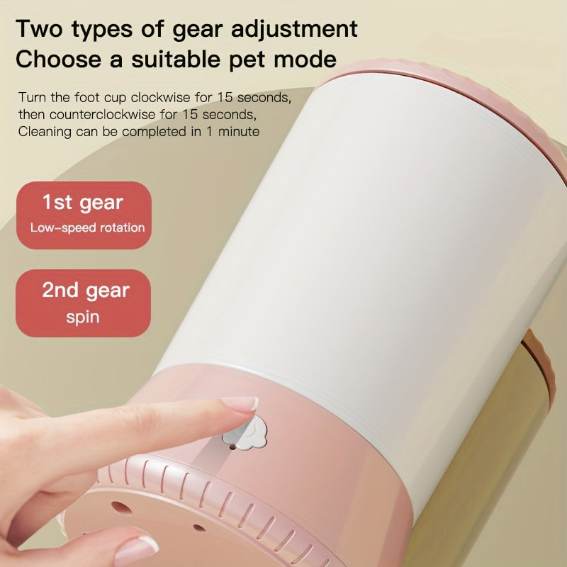 1pc 3-in-1 Electric Pet Grooming Tool - USB Rechargeable, Portable Silicone Self-Cleaning Paw Washer for Dogs & Cats, Comfortable Massage, Protects Claws, Ideal for Outdoor Use!