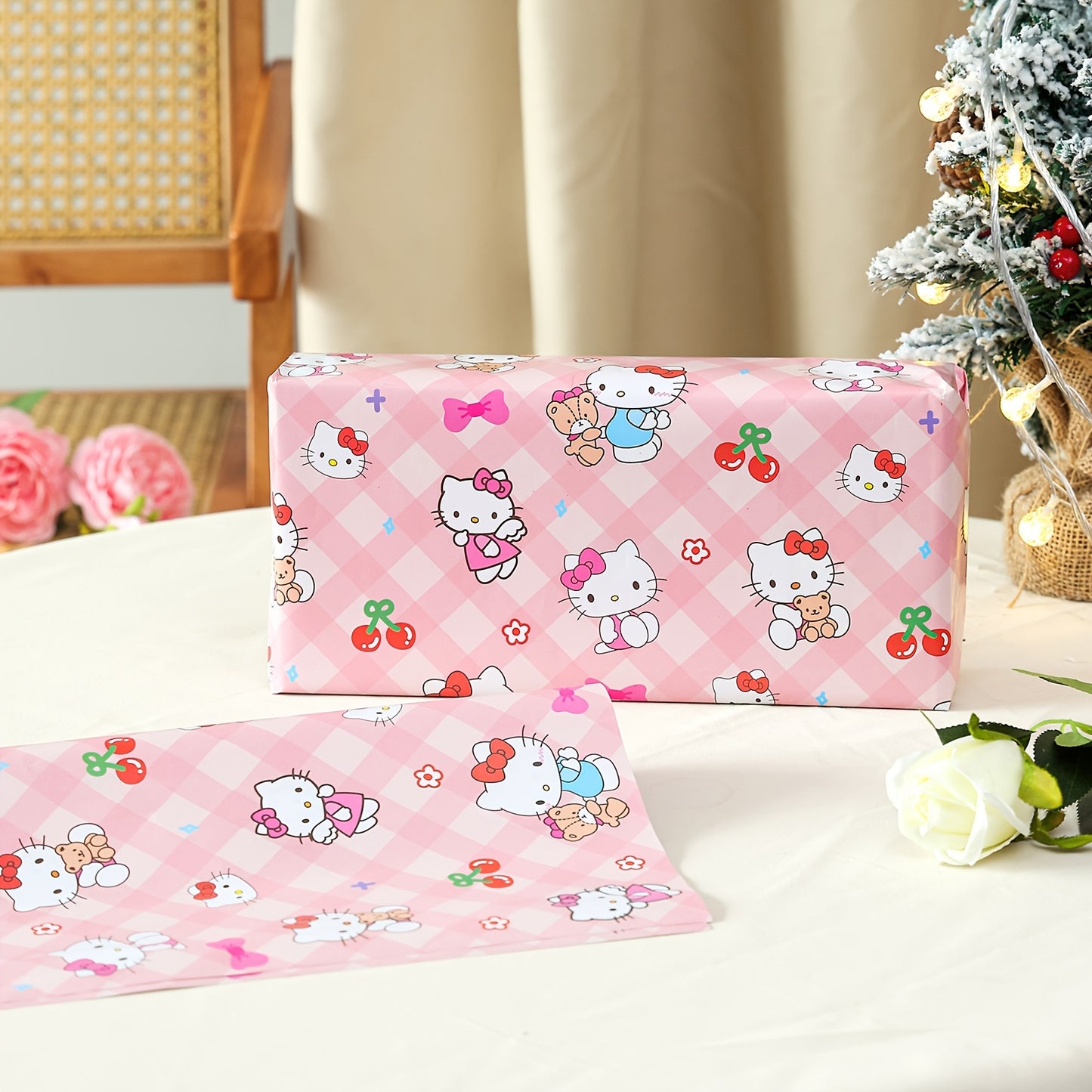 [Stylish New Designs] Sanrio Wrapping Paper | 5/10pcs | Featuring Stylish New Designs of kuromi, My Melody, Cinnamoroll, and hello kitty | Gift Wrapping Paper, Floral Wrapping Paper, Christmas Gift Wrapping Paper, and Holiday