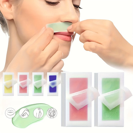 WAXKISS 20-Pack Ready-to-Use Wax Strips Aloe/Lemon/Rose/Lavender Scented Summer Hair Removal Portable travel Size .