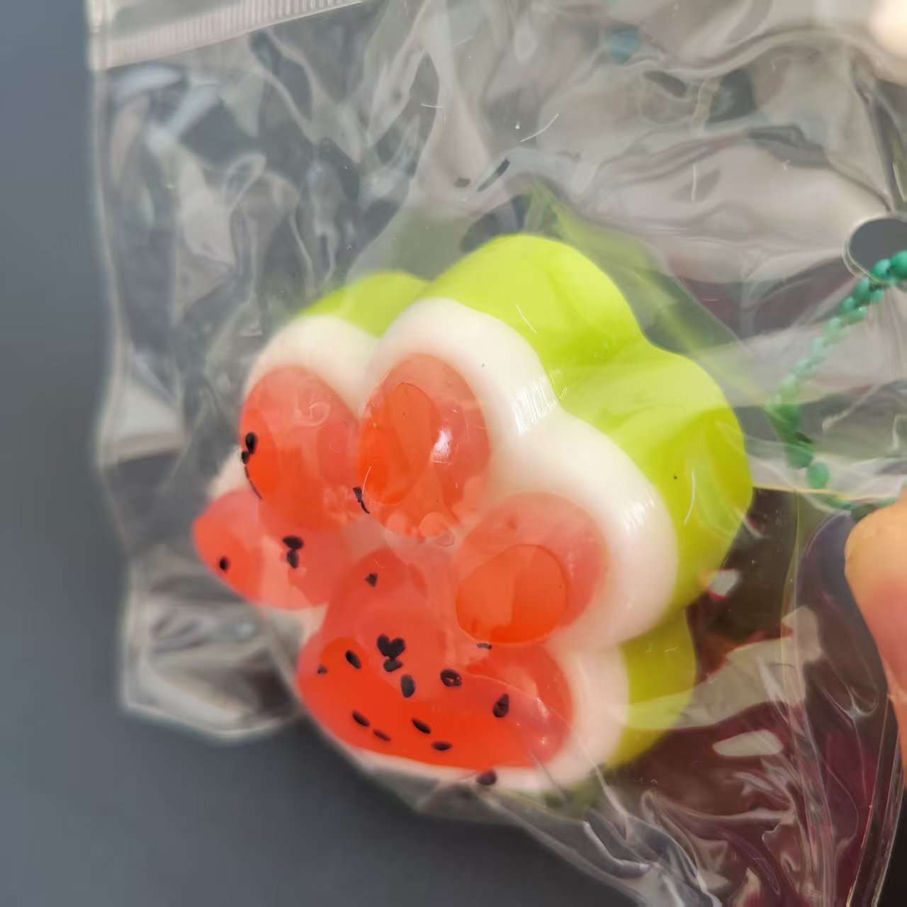 Watermelon Cat Paw Soft Gel Venting Toy - Cute Fruit-Themed Fidget Toy for Fun and Relaxation, Portable & Fun Desk Accessory for Office, Travel, and Home - Ideal Collectible Gift!