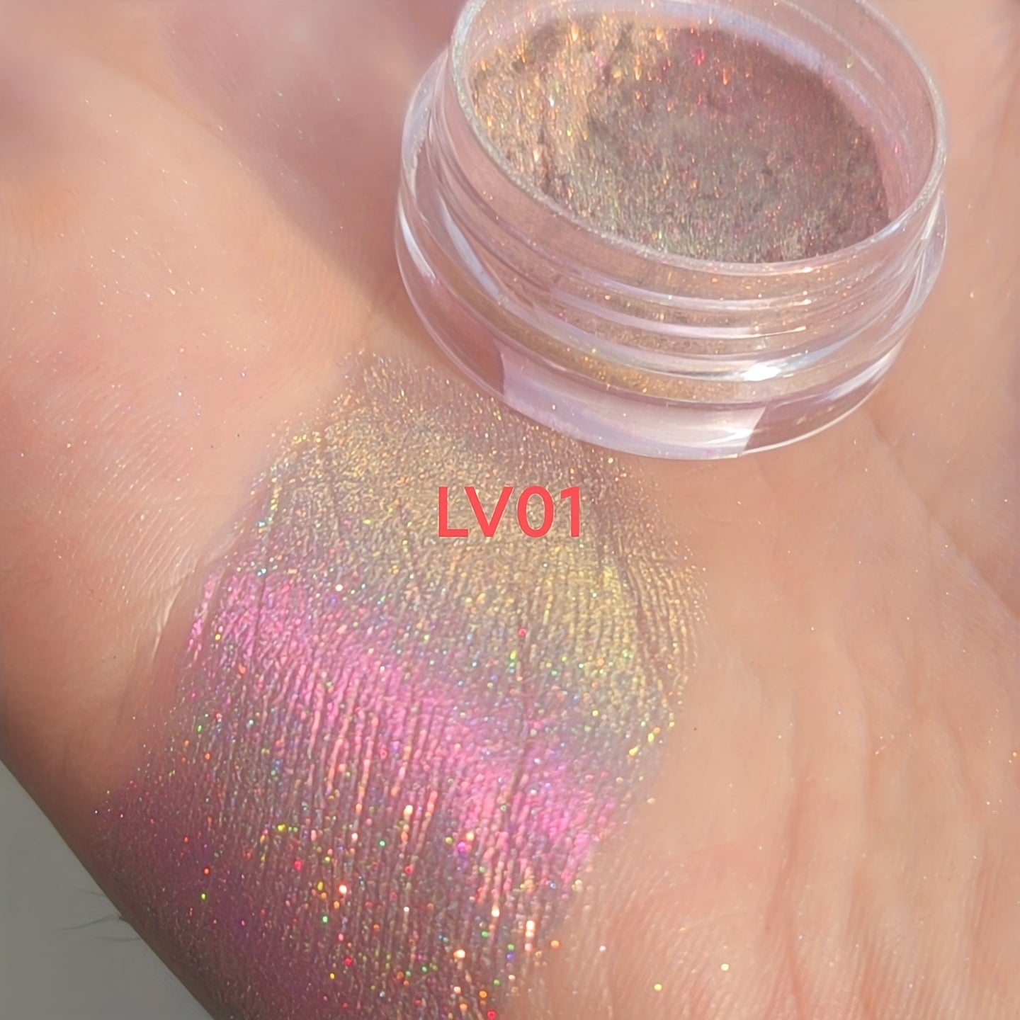 High Pigmented Chameleon Eyeshadow Powder, Holographic Radiant Sparkle Shine Glitter Chameleon Monochrome Powder, DIY Eyeshadow Party Makeup Gifts For Girls/Girlfriend/Mom/Women For Music Festival