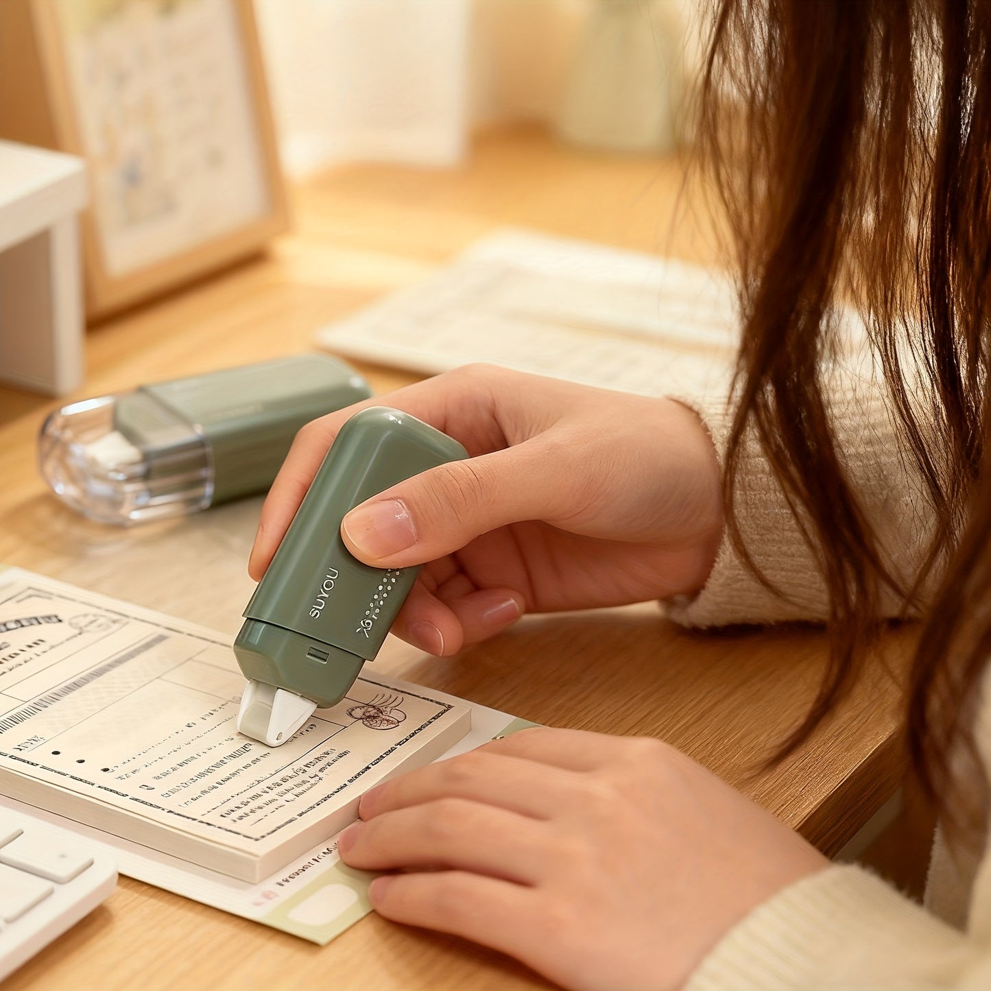 6 Tubes/6 Roll Set (4 Color Variants) All-in-One Double-Sided Glue Stick/Adhesive Tape Kit.