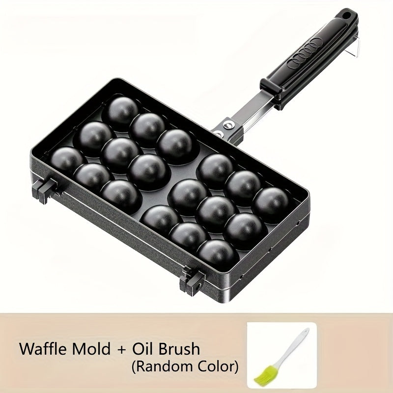 [Heavy-Duty Waffle Maker] Heavy-Duty Commercial & Home Egg Waffle Maker .