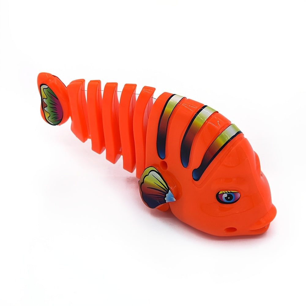 360° Swinging Cartoon Fish Wind-Up Toy for Cats