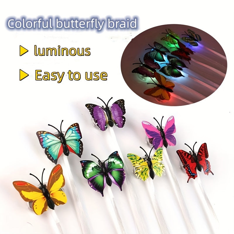 Butterfly LED Glow Braids Glow Toy Wig