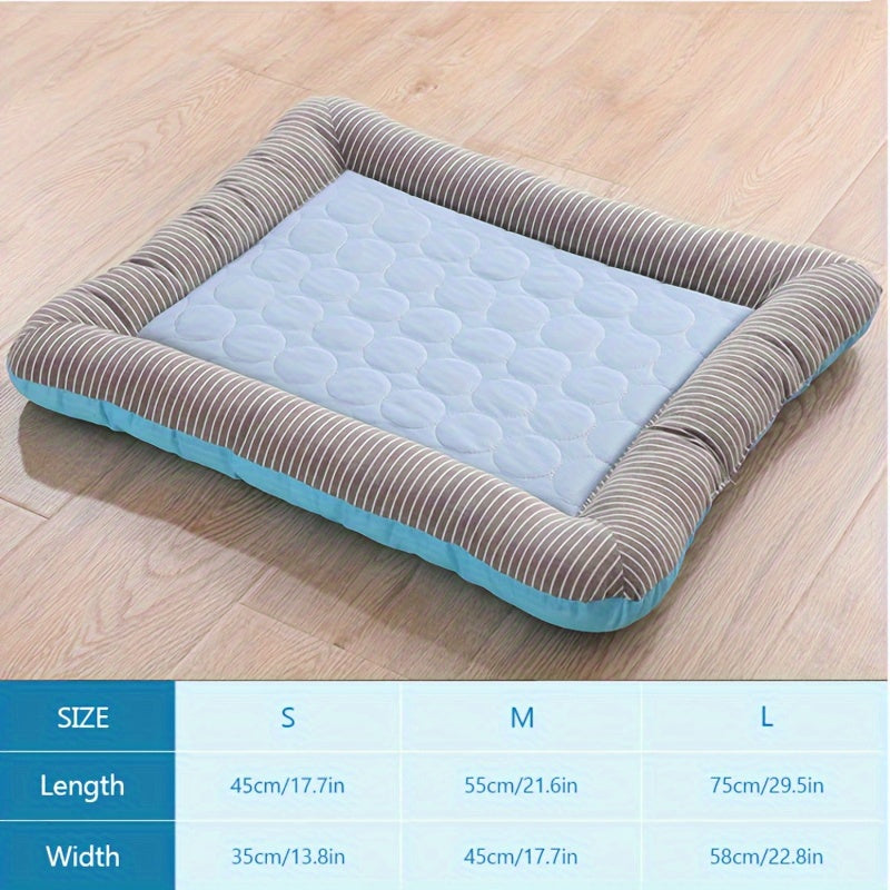 Dog Summer Cooling Pad for Small Dogs Ice Sliky Fiber Fabric Dog Bed Cat Summer Cooling Pad Available in 4 Seasons Spring, Summer, Autumn and Winter
