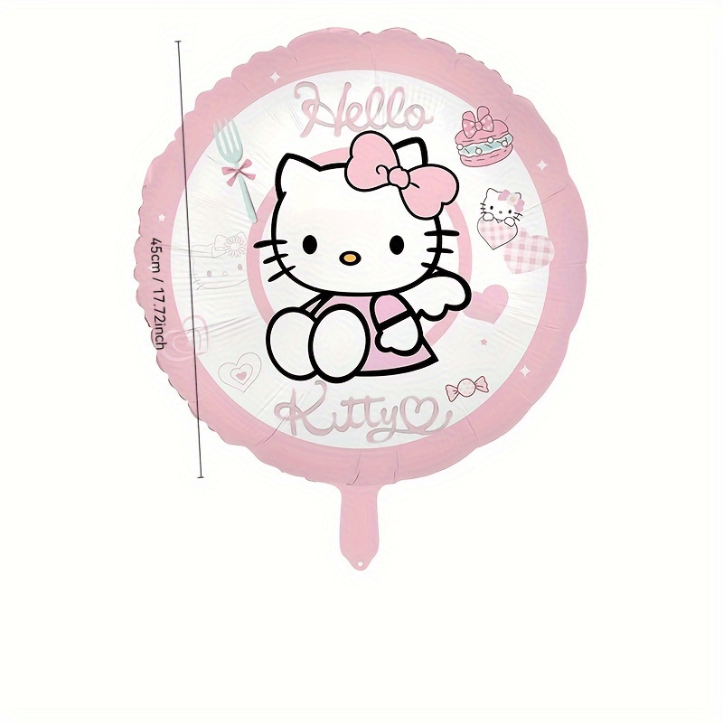 [Hello Kitty Party] Sanrio Hello Kitty 115pcs Birthday Party Decoration Kit | Delightful Cartoon Balloon Garland & Scene Setup