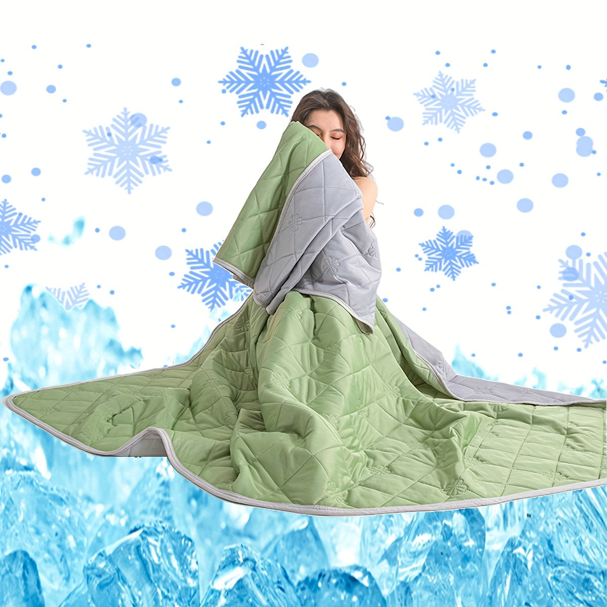 1pc of Cooling Blanket Suitable for Hot Sleepers, a Refreshing Throw Blanket That Cools The Air. Lightweight Cooling Blanket in Large Size for Summer, Absorbs Heat to Keep Adults Cool. Soft, Breathable, And Silky Smooth.