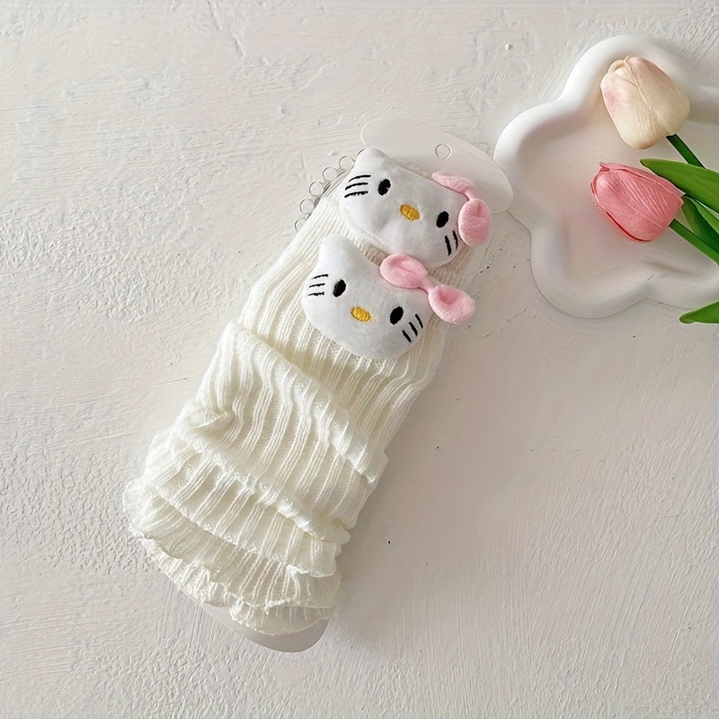 1 Pair Sanrio Cartoon Leg Warmers – Hello Kitty & My Melody Designs, Sleek Fit for Calf Support | Ideal for Spring–Autumn Outfits, Office Comfort & Home Lounging | Perfect Valentine's or Christmas Gift