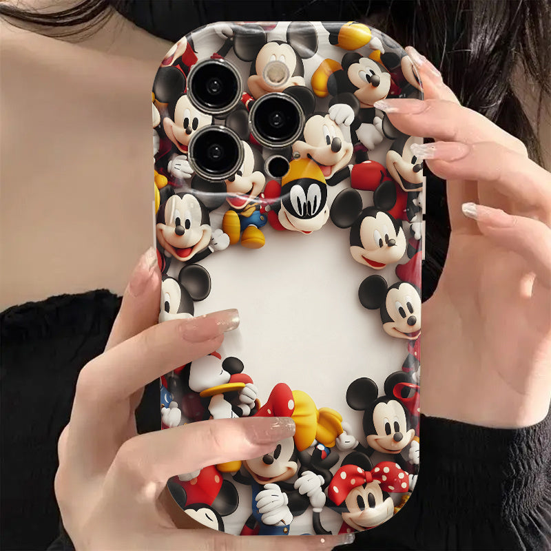 Authorized Disney Mickey Mouse - Mickey Fashion Best Protection Cartoon Cover for Apple iPhone 16 Pro Max/ 16 Plus/ 16 Pro/ 16/ 15 Pro Max/ 15 Plus/ 15 Pro/ 15/ 14/ 13 Mini/ 12 Mini Phone Case, Cute Gift Couple Use, Fall Pr