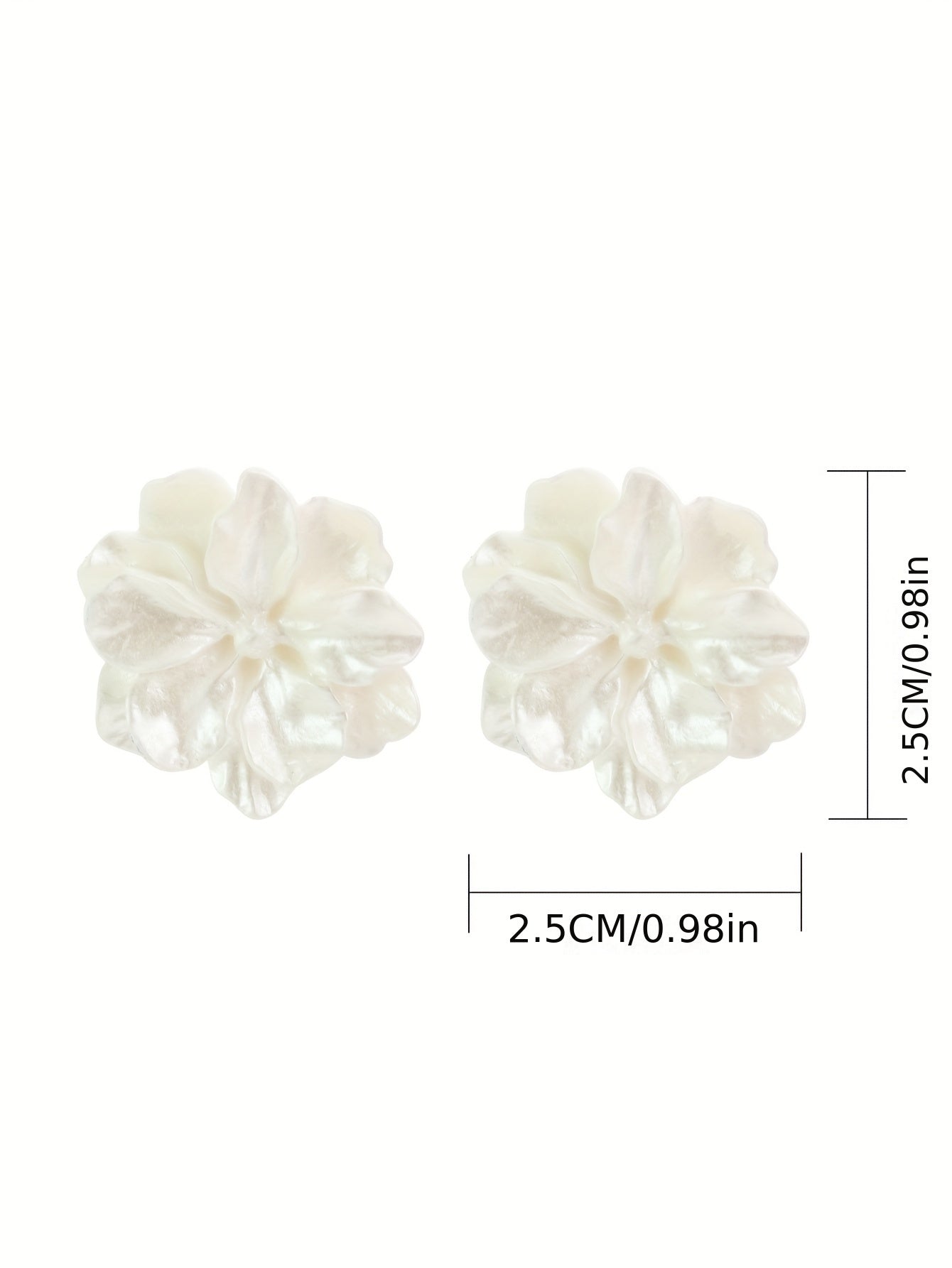 Elegant Floral Bloom Stud Earrings - Hypoallergenic Acrylic, Iron-Free Ear Needles, Perfect for Daily Wear, Parties, Weddings, Banquets, Business Events, and Leisure Activities - One Pair