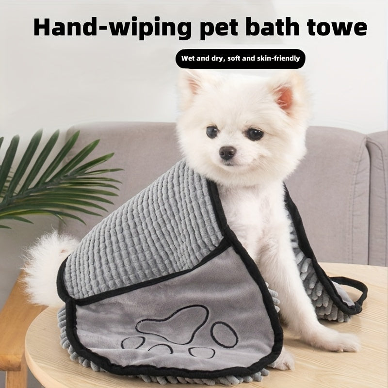 Quick-Dry Super Absorbent Pet Bath Towel For Dogs & Cats - Perfect For Grooming & Bathing!