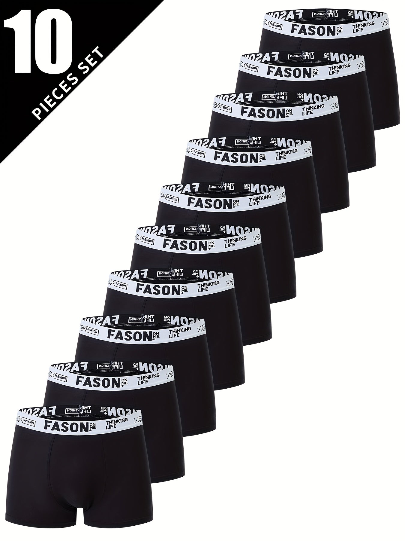 10-Piece Men's Underwear 10-Piece Men's Underwear, Printed 'fashion' design, Casual Boxer Briefs.