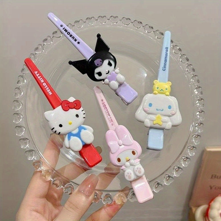 Large Cute Sanrio Hair Clip - Resin, No-Trace Side Clip with Cute Character Designs, Ideal for Teenage and Women, Hair Accessory | Playful Accessory | Durable Hair Clip, Hair Clip Holder