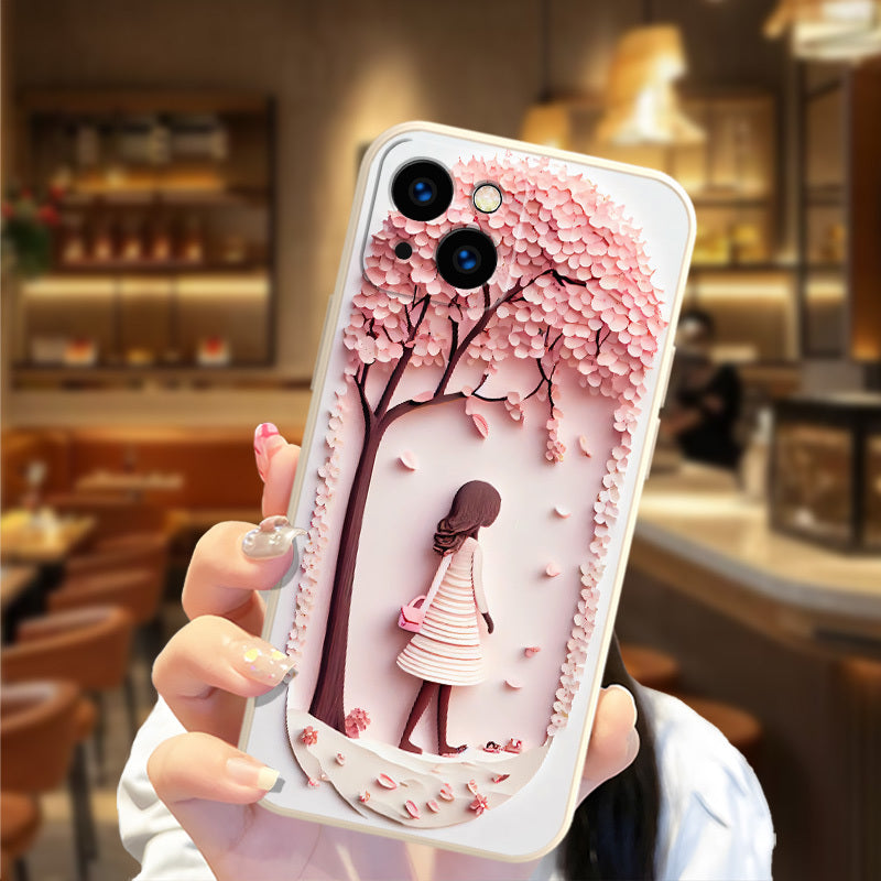 Mobile Phone Case for iPhone 16ProMax/16Pro/16Plus/16/15ProMax/15Pro/15Plus/15/14ProMax/14Pro/14Plus/14/13ProMax/13Pro/13/12ProMax/12Pro/12/11ProMax/11Pro/11 White Soft Shell Fashionable Personality Holiday Gift -EF0059