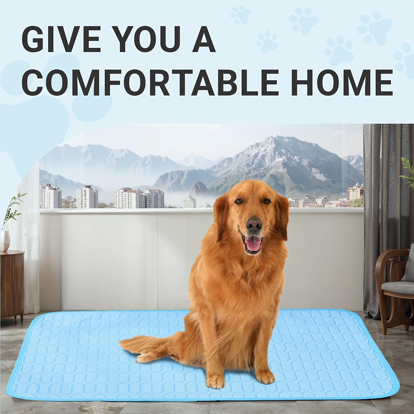[2025 UPGRADED ICE-COOl MODEL] Summer Pet Cooling Mat Pad And Sleeping Pad Bed for Cat & Dog - Sweat Absorbent Surface - Keeps your pets cool and comfortable all summer long - Suitable for Small, Medium, and Large Cats & Dogs