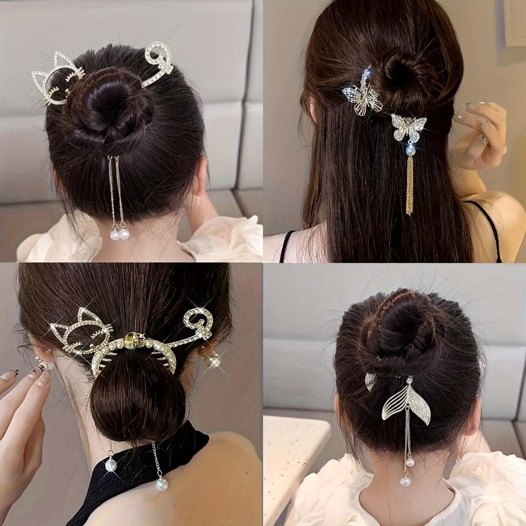 6pcs Creative Animal Design Metal Hair Clip Set, Stylish and Cute Hair Accessories for Everyday Use, Parties, or Gifts – Elegant Hairstyle Clips