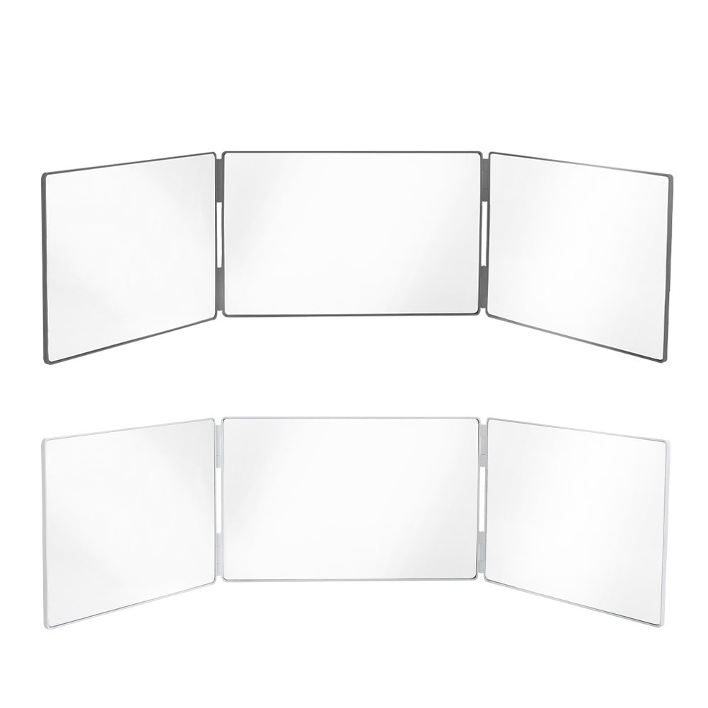 Rotating Three Way Mirror Hair Clipper, 3-way Rotating Folding Makeup Mirror,