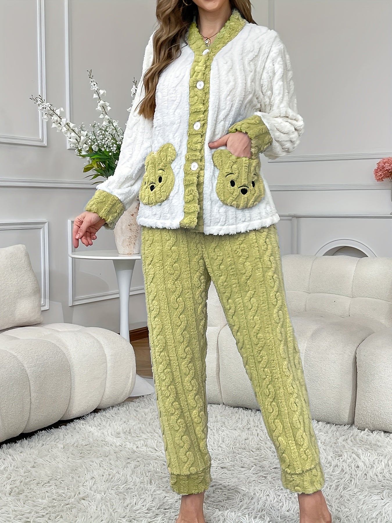 Autumn/Winter New 's Pajama Set, Long Sleeve & Legs
