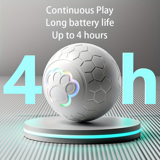 Smart Bouncing Pet Toy Ball – Rechargeable, Bite-Resistant, Interactive Fun