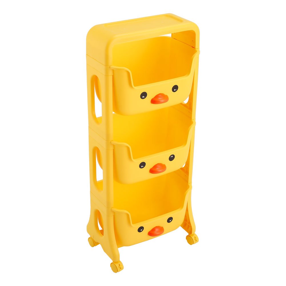 Three-layer Small Yellow Duck Storage Shelf