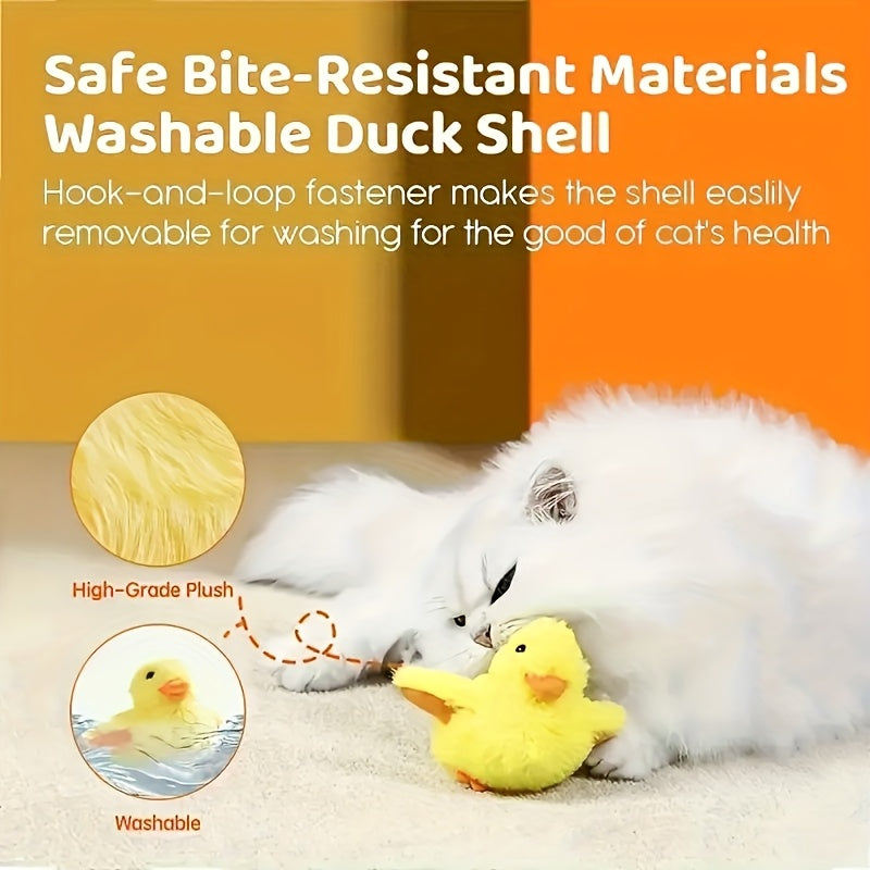 Interactive Plush Duck Toy – Soft, Durable, USB Rechargeable, Pet Fun