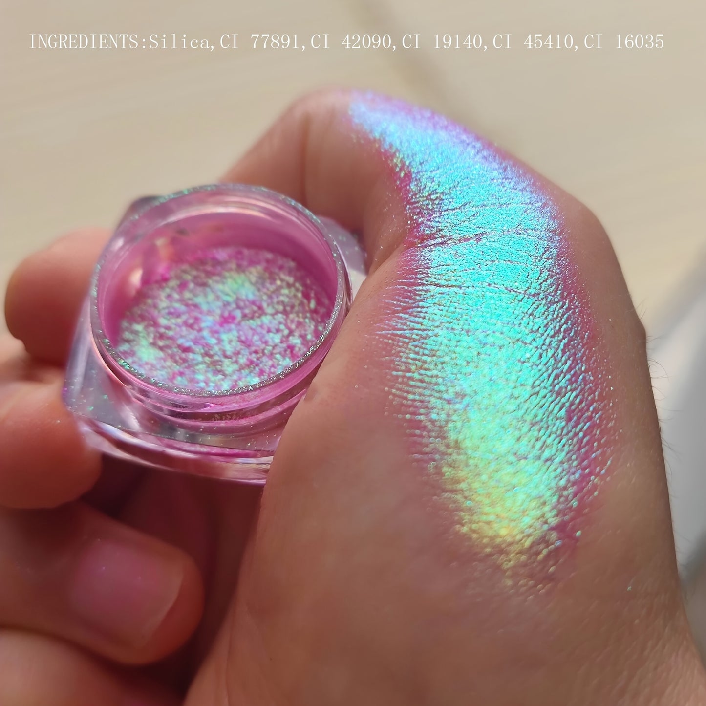 High Pigmented Chameleon Eyeshadow Powder, Holographic Radiant Sparkle Shine Glitter Chameleon Monochrome Powder, DIY Eyeshadow Party Makeup Gifts For Girls/Girlfriend/Mom/Women For Music Festival