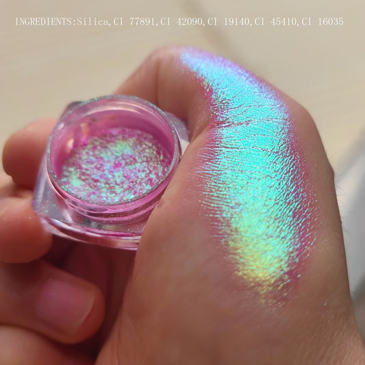 High Pigmented Chameleon Eyeshadow Powder, Holographic Radiant Sparkle Shine Glitter Chameleon Monochrome Powder, DIY Eyeshadow Party Makeup Gifts For Girls/Girlfriend/Mom/Women For Music Festival