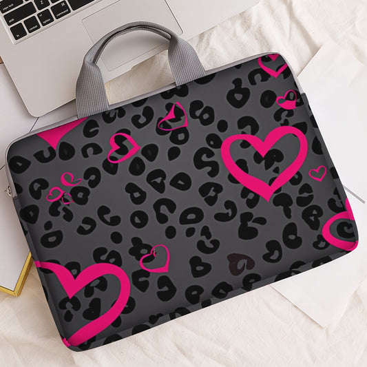 1pc Love Print Laptop Bag Soft Notebook Fabric Cover Suitable for 14-inch Laptop Computer Soft Cover Notebook Computer Cover Tablet Computer Cover Laptop Zipper Cover Fixed Handheld Computer Bag