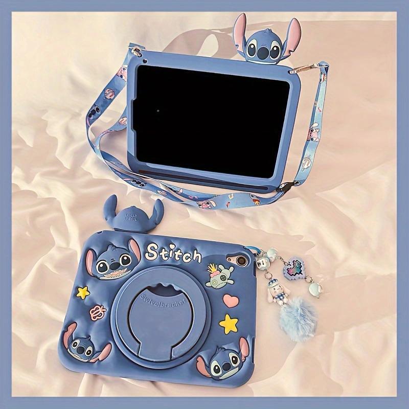 Stitch Anime iPad Protective Cases | for iPad 2022 10th Gen 10.9in, 8th 7th Gen 10.2in, 2020 Pro 11in | Cute iPad Cover with Shoulder Straps & Rotating Bracket