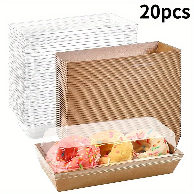 Stackable Baking Boxes 20 Stackable Transparent Plastic Baking Boxes with Lids.