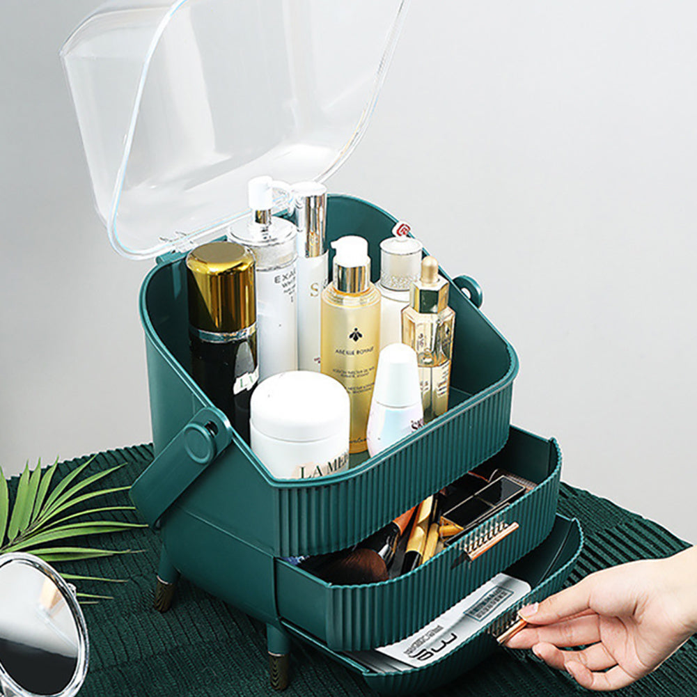 Multi-Function Make Up Case Dustproof Cosmetic Storage Box,