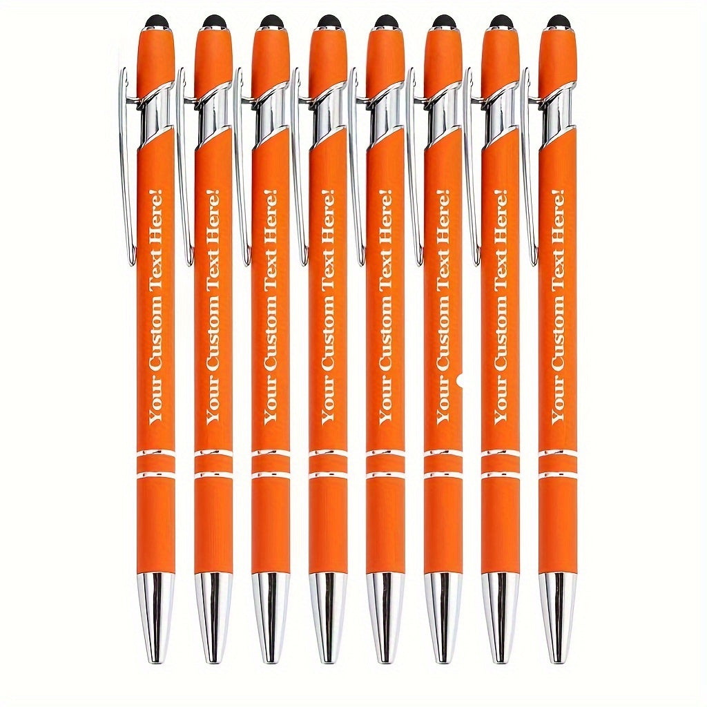 8pcs/16pcs/24pcs Round Metal Retractable Ballpoint Pen Set | Smooth Writing Experience, Medium Tip, Suitable for Office, School, Diary and Art Projects, with Personalized Touch