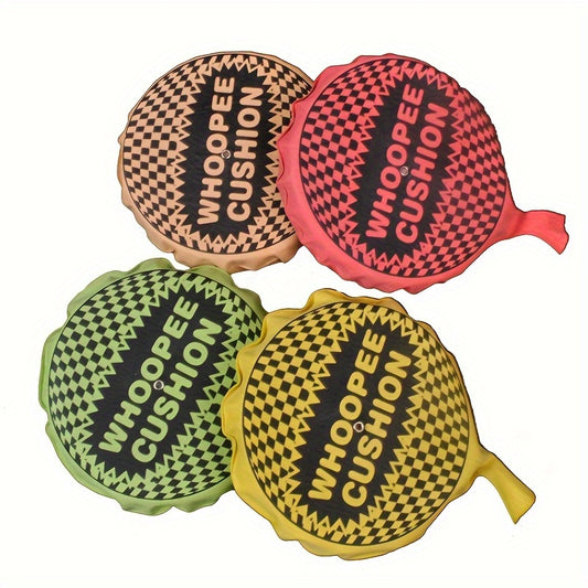 4pcs Durable Colorful Whoopee Cushion Prank Pads | Novelty Toys for Christmas, Halloween, April Fool’s Day - Fun Gag Gift Assorted Colors (Red, Blue, Green, Yellow, Purple, Black)