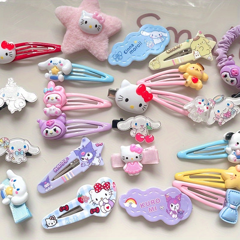 30pcs Cute Cartoon-Themed Hair Accessories and Clips: