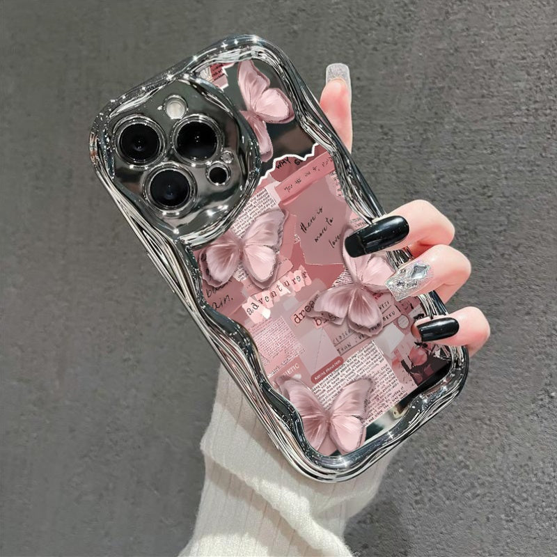 iPhone Shock-Resistant Phone Cover | Cute And Stylish Thick Electroplated Cream Soft Protective Case Compatible with Iphone Models 16, 15, 14, 13, 12, 11 Pro, And Promax