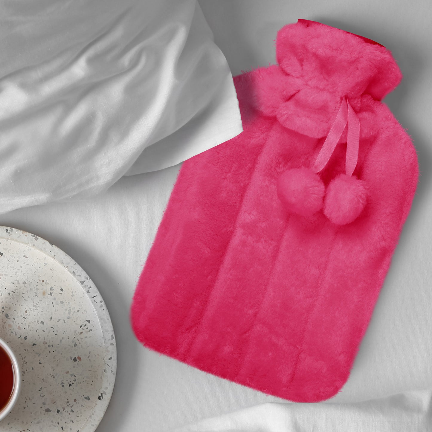 Cosy Hot Water Bottle with Plush Cover
