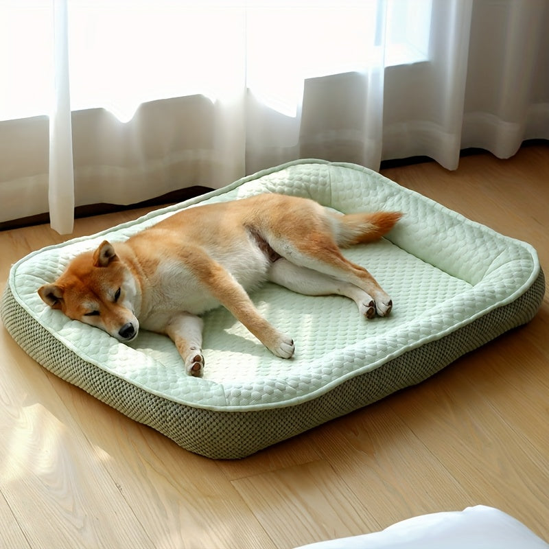 Cooling Ice Fabric Pet Bed for Small & Medium Dogs & Cats - Removable Washable Summer Cooling Pad, Breathable Non-Electric Comfort for Hot Weather, Indoor Pet Rest | Cozy Pet Bed | Functional Pet Accessory