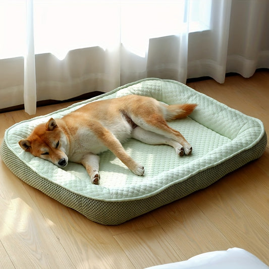Cooling Ice Fabric Pet Bed for Small & Medium Dogs & Cats - Removable Washable Summer Cooling Pad, Breathable Non-Electric Comfort for Hot Weather, Indoor Pet Rest | Cozy Pet Bed | Functional Pet Accessory