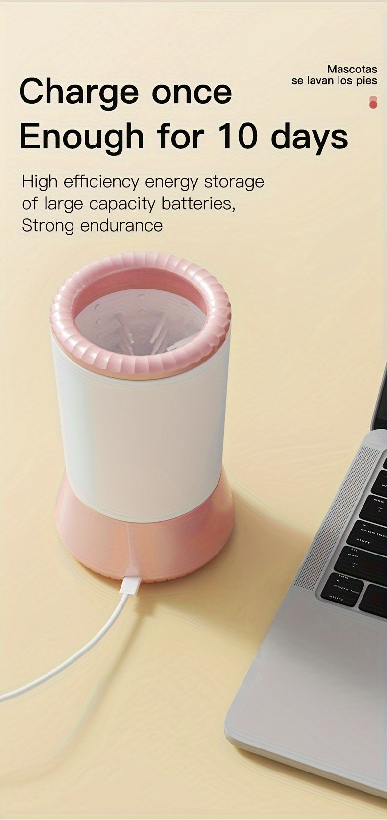 Rechargeable Dog Paw Cleaner - Portable, Gentle & Nourishing Pet Foot Washer for Outdoor Use - Easy-to-Use, Hygienic Solution for Healthy Paws Anytime, Anywhere!