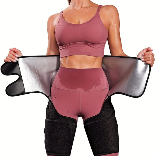 [3in 1 Thigh Trimmer] Waist Trainer for Women | 3in 1 | Thigh Trimmer | Sauna Sweat for Workout