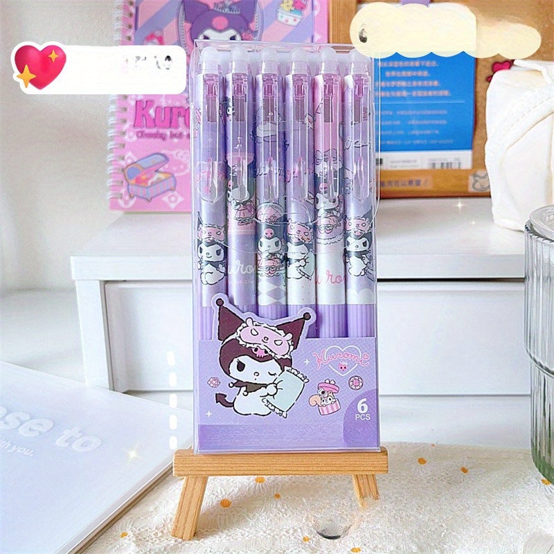 Random one! Sanrio Kulomi boxed erasable gel pen cute eraser Faux Leather case still pen ST crystal blue