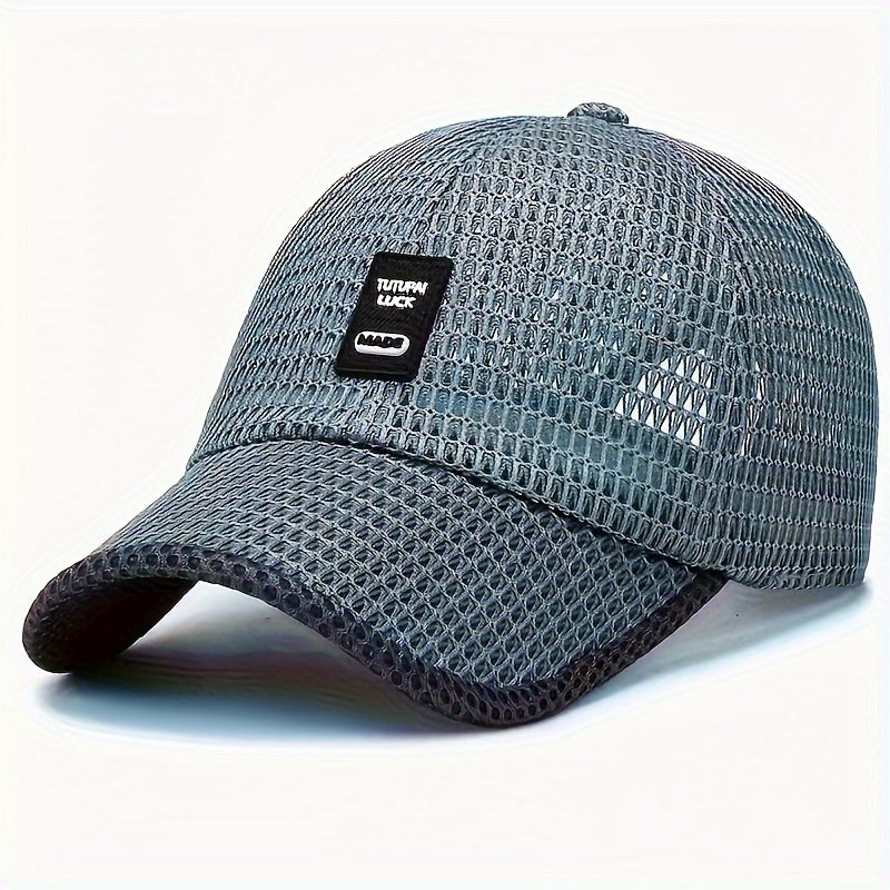 1/2pcs Men's Mesh Baseball Cap, Breathable Summer Caps, Dad Hat Outdoor Fishing Hats, Bone Gorras Snapback Trucker Cap, Women hat