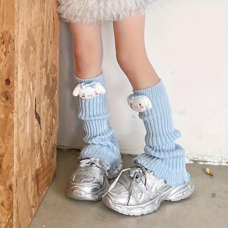 1 Pair Sanrio Cartoon Leg Warmers – Hello Kitty & My Melody Designs, Sleek Fit for Calf Support | Ideal for Spring–Autumn Outfits, Office Comfort & Home Lounging | Perfect Valentine's or Christmas Gift