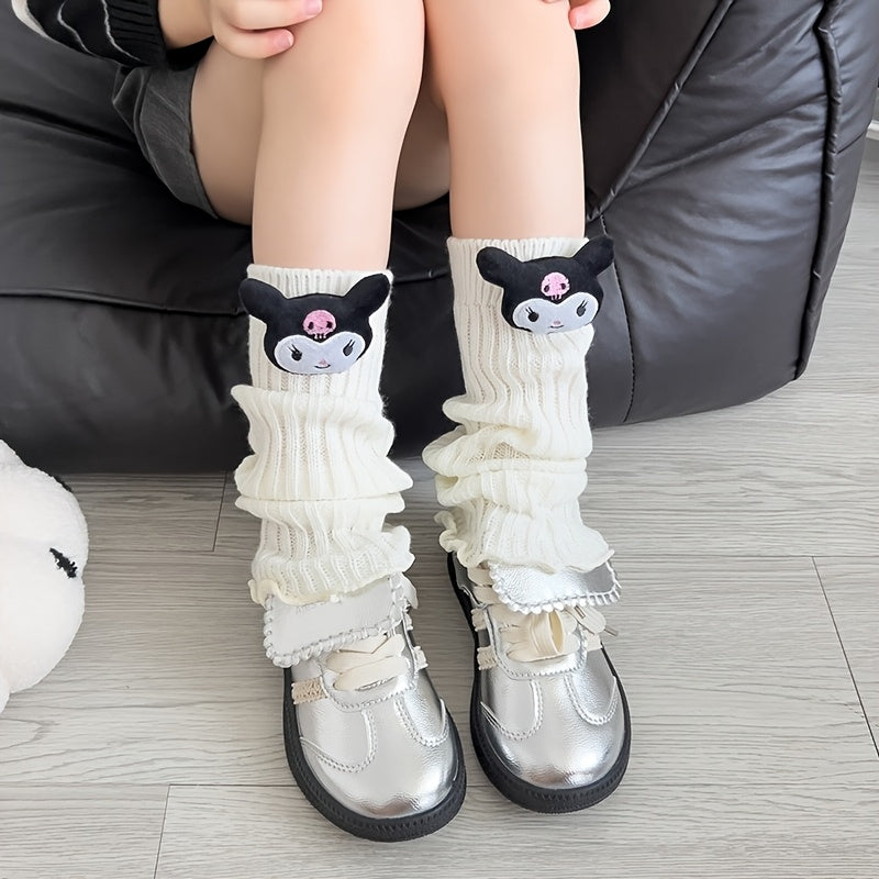 1 Pair Sanrio Cartoon Leg Warmers – Hello Kitty & My Melody Designs, Sleek Fit for Calf Support | Ideal for Spring–Autumn Outfits, Office Comfort & Home Lounging | Perfect Valentine's or Christmas Gift