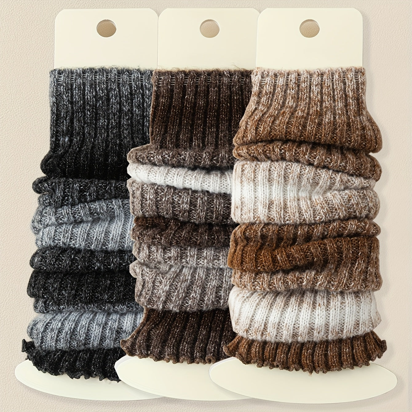 3 Pairs Women'S Thickened Leg Warmers